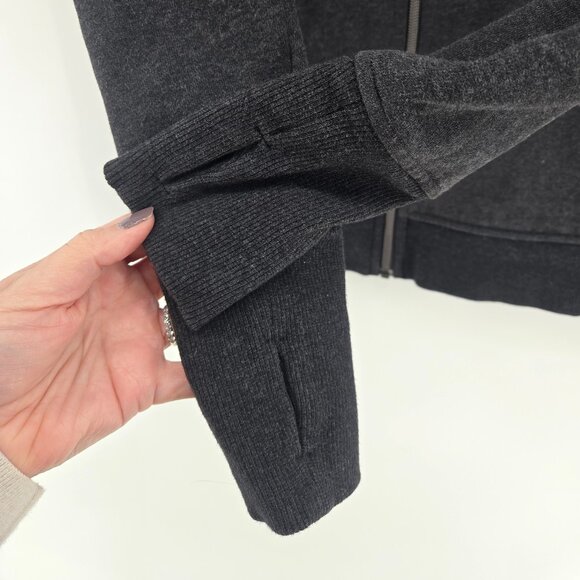 Lululemon Cozy Cuddle Up Jacket - 8 Heathered Black - Picture 8 of 10